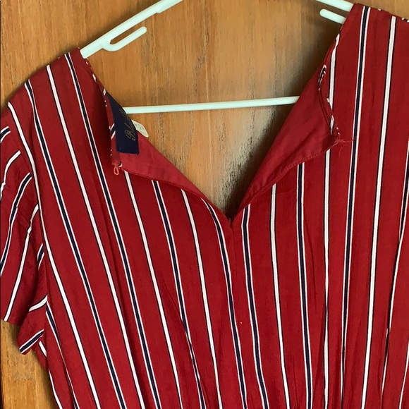 Red striped romper/jumper - Picture 2 of 3